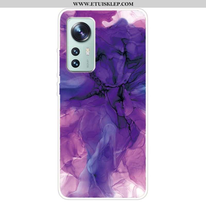 Etui do Xiaomi 12 Pro Akwarela Z Marmuru Silikonowego